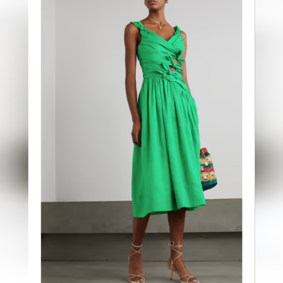 HP💖Zimmermann Tiggy Bow Midi Dress. Size 0P, NWT - Picture 8 of 15